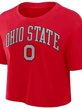 Women's Nike Scarlet Ohio State Buckeyes Athletic Prep Arch Dri-FIT Cropped Tee
